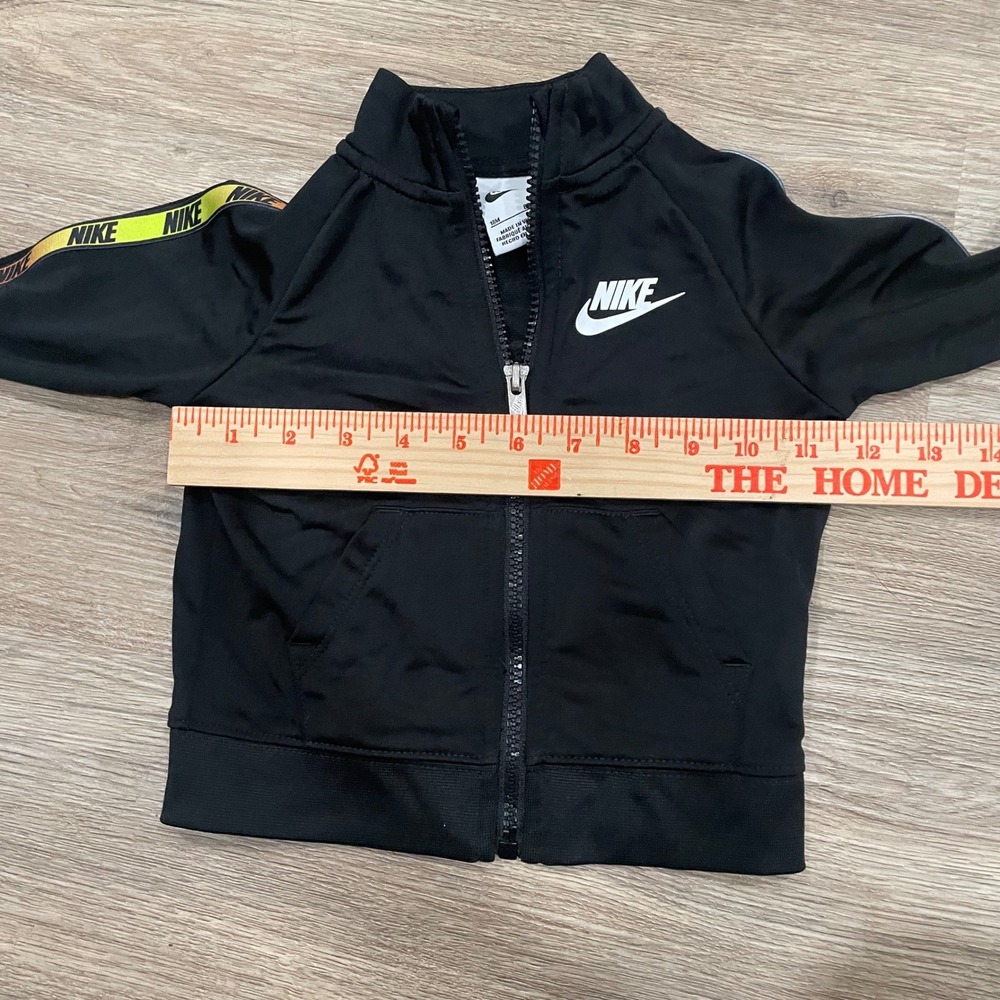Nike Toddler Track Jacket Black Full Zip Multicolor Tape Logo 18M‎ - Picture 6 of 9